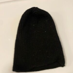 Black beanie. Perfect for the cold weather